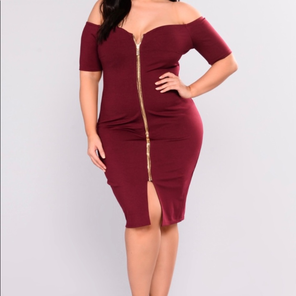 Plus Size Zip Front Dress